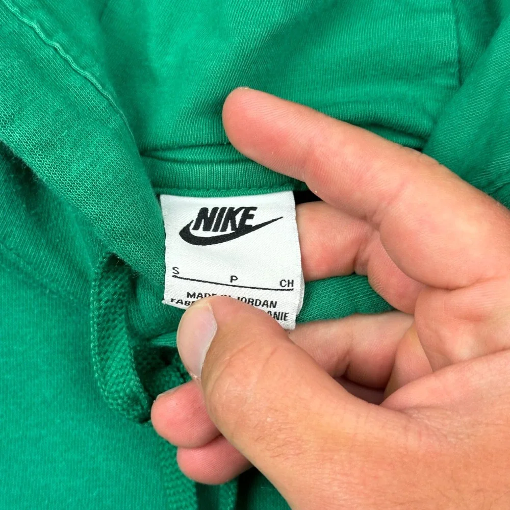 Nike Hoodie Men Small Green Club Fleece Sportswear Workout Athletic Minimal